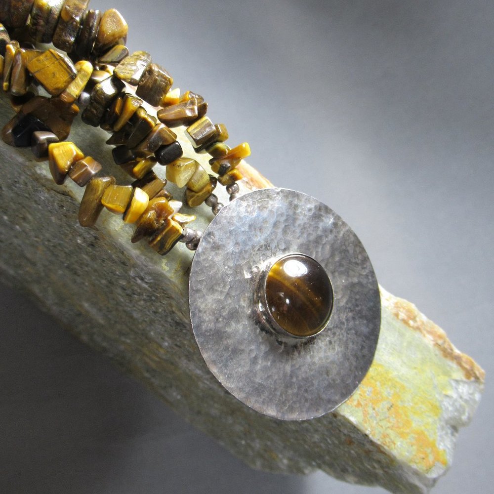 Tiger's Moon Necklace, Avi Soffer Silver Tigerseye